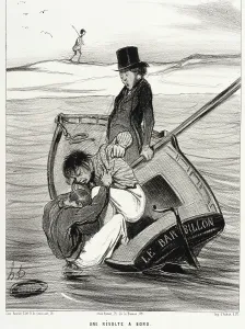 Boating Prints: Une Révolte à Bord, 1843. Creator: Honore Daumier