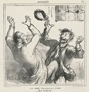 Celebrate Prints: Une soirée d'allégresse a Clichy, 19th century. Creator: Honore Daumier