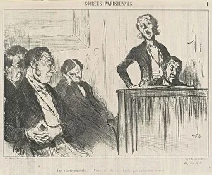 Musical Prints: Une soirée musicale, 19th century. Creator: Honore Daumier