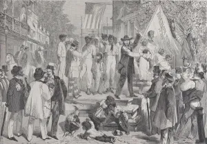 Enslaved People Prints: Une vente d esclaves, aRichmond (A Slave Auction at Richmond)