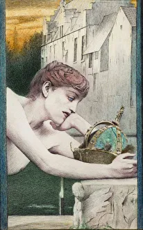 Une ville morte. Avec Georges Rodenbach, 1889. Creator: Khnopff, Fernand (1858-1921)