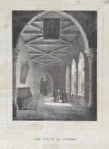 Nuns Prints: Une Visite au Couvent, ca. 1834. Creator: Anon