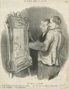 Amazement Prints: Une visite a l'atelier, c1845
