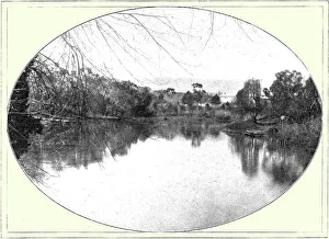 Salt Lake Prints: Une vue de lac Torrens; Les Terres Du Pacifique, 1914. Creator: Unknown