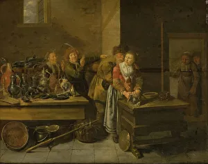 Polishing Prints: An uneasy couple; The old farmer caresses the cook's maid