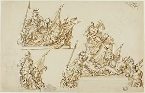 John Michael Rysbrack Prints: Unexecuted Designs for the Monument to the First Duke of Marlborough