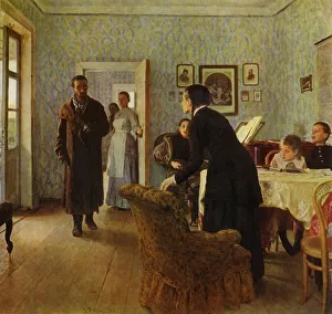 Amazement Gallery: Unexpected Return, 1884, (1965). Creator: Il ya Repin