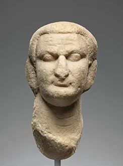 Domitian Prints: Unfinished Portrait Head of Domitian, late 1st century A.D. Creator: Unknown
