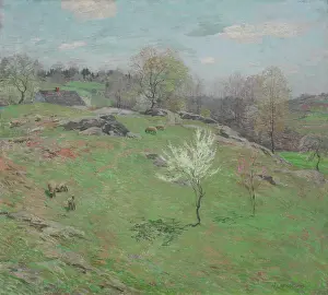 1909 Prints: Unfolding Buds, 1909. Creator: Willard Leroy Metcalf