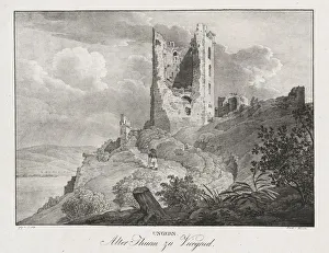 Ungern, Alter Thurn zu Vicegrad. Creator: Jakob Alt (Austrian, 1789-1872)