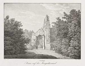 Ungern, Ruinen auf der Margretheninsel. Creator: Jakob Alt (Austrian, 1789-1872)