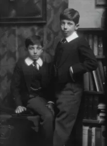 Interiors Prints: Two unidentified boys, possibly children of Mrs