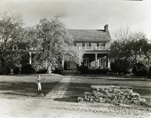 Unidentified brick house, possibly in Virginia, between 1910 and 1935. Creator: Frances Benjamin Johnston