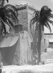 Unidentified building, possibly associated with Cecil DeMille, between 1911 and 1942. Creator: Arnold Genthe