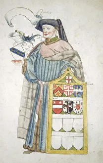 Alderman Of London Collection: Unidentified London alderman in aldermanic robes, c1450