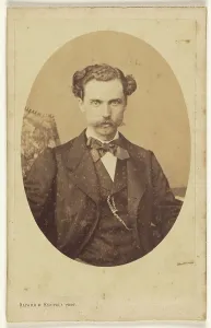 Card Photograph Prints: Unidentified man with handlebar moustache