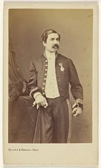 Card Photograph Prints: Unidentified man with moustache standing