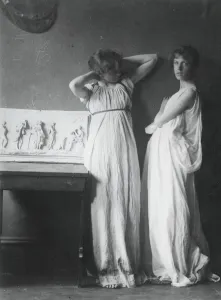Eakins Thomas Prints: Unidentified Models in Greek Costumes, c. 1883. Creator: Thomas Eakins