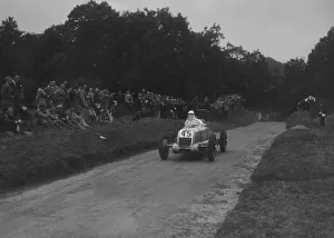 Unidentified open single-seater car competing in the Shelsley Walsh Hillclimb, Worcestershire, 1935