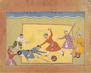 Bhagavatapurana Prints: Unidentified Page from a Dispersed Bhagavata Purana (Ancient Stories of Lord Vishnu), ca