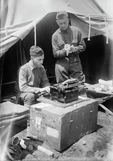 Typewriter Prints: Unidentified soldiers, between c1915 and c1920. Creator: Bain News Service