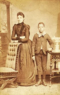 Mixed Race Prints: Unidentified standing figures: woman