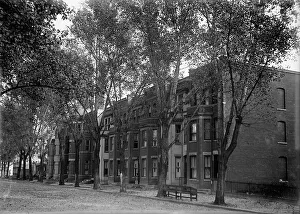 Rowhouse Prints: Unidentified Street Scene, 1913. Creator: Unknown