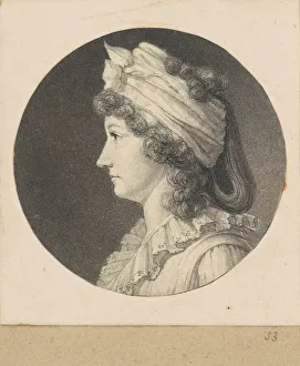 Hairband Prints: Unidentified Woman, 1797. Creator: Charles Balthazar Julien Fevret de Saint-Mé