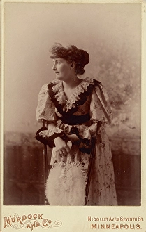Leaning Forward Prints: Unidentified woman in profile, leaning on a chair