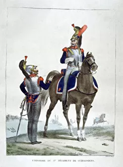 Charles Etienne Pierre Motte Collection: Uniform of the 1st Regiment of Chasseurs, France, 1823. Artist: Charles Etienne Pierre Motte