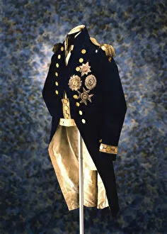 Admiral Collection: The uniform Admiral Lord Nelson wore when he was killed at the Battle of Trafalgar, 1805