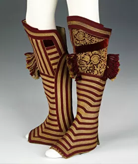 Brooklyn Museum Collection: Uniform gaiters, Spanish, 1790-1820. Creator: Unknown