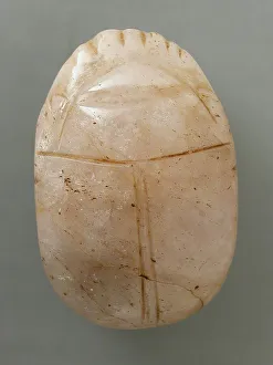 18th Century Bc Prints: Uninscribed Quartz Scarab (image 1 of 2), c1991-1786 BCE. Creator: Unknown