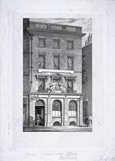 Cornhill Prints: Union Assurance office, Cornhill, London, c1800. Artist: Samuel Rawle