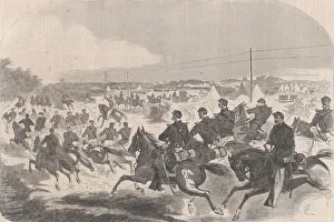 The Union Cavalry and Artillery Starting in Pursuit of the Rebels up the Yorktown The Union Cavalry and Artillery Starting in Pursuit of the Rebels up the Yorktown