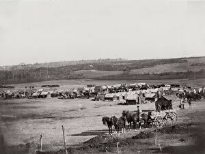 Us Army Gallery: Union Cavalry Winter Quarters, 1861-65. Creator: Unknown