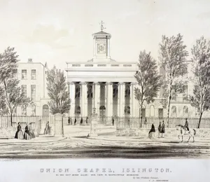 Cj Greenwood Gallery: The Union Chapel, Islington, London, c1850. Artist: CJ Greenwood