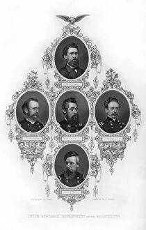Images Dated 2nd December 2006: Union generals of the Department of the Mississippi, American Civil War, 1862-1867.Artist: J Rogers