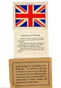 Typeface Gallery: Union Jack car transfers, c1960s