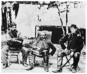James D Horan Prints: Union officers before the fall of Petersburg, American Civil War, 1864 (1955)
