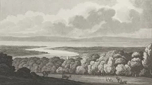 Journey Gallery: The Union of the Wye with the Severn from Chepstow, from 'Remarks on a Tour to Wales', 1799