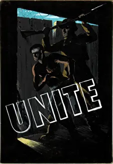 Typeface Prints: Unite, World War II poster, between 1939 and 1946