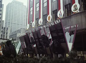 United Nations exhibit by OWI at Rockefeller Plaza, New York, N. Y. 1943. Creator: Marjory Collins