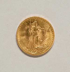 United States Twenty Dollar Coin, 1907. Creator: Augustus Saint-Gaudens United States Twenty Dollar Coin, 1907. Creator: Augustus Saint-Gaudens