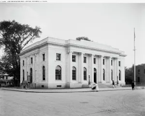 Massachusetts United States Prints: United States Post Office, Pittsfield, Mass. between 1910 and 1930. Creator: Unknown