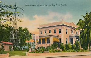 Florida Keys Prints: United States Weather Bureau, Key West, Florida, c1940s