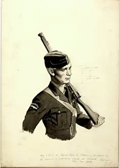 Unity Prints: Unity of Strength Rhodesian airman with rifle WWII poster