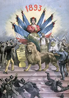 Ballot Box Prints: Universal Suffrage, 1893. Artist: Henri Meyer