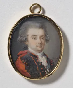 Order Of Chivalry Prints: Unknown courtier, knight of the Order of the Sword, 1786. Creator: Jakob Axel Gillberg