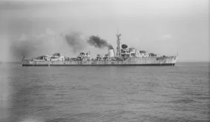 The Solent Prints: Unknown destroyer under way. Creator: Kirk & Sons of Cowes